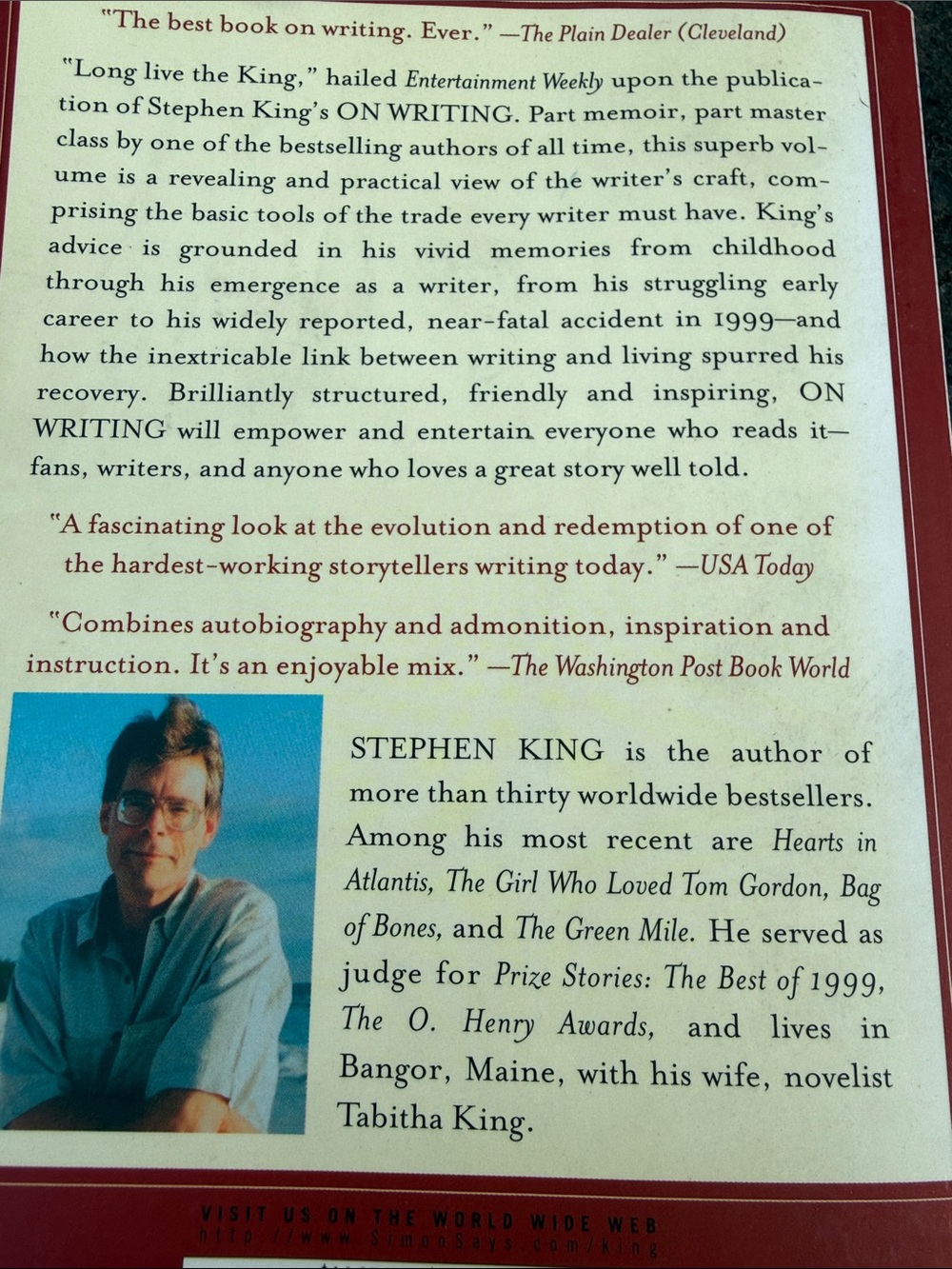 Stephen King "On Writing" Paperback Book - Picture 4 of 6